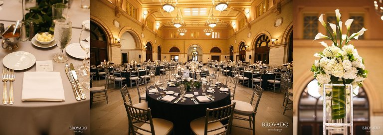 Wedding reception details at union depot