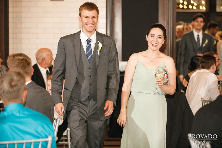 Grand entrance into reception
