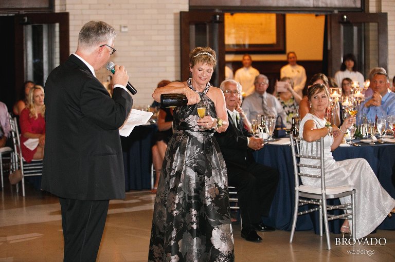 Annie's parents giving a toast