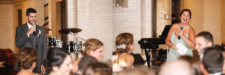 Best man and maid of honor speeches