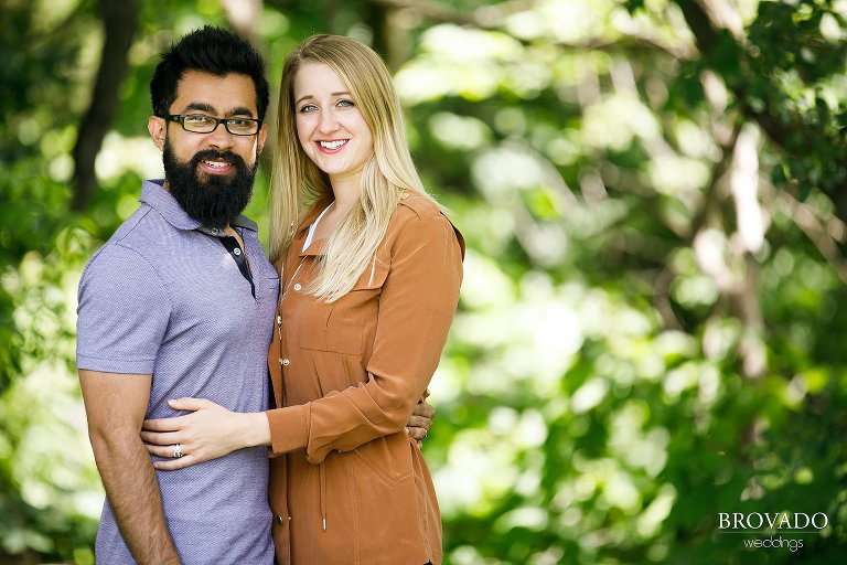 Ajit and Jenna smiling for the camera
