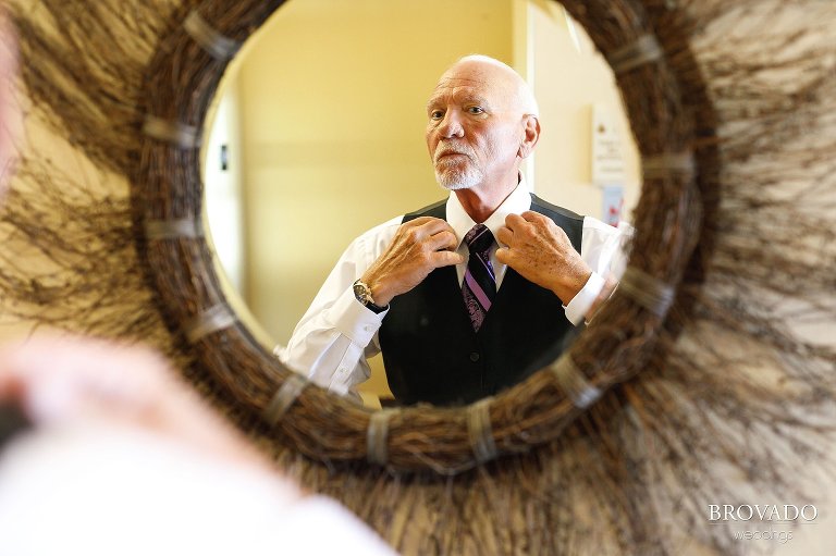 Daniel getting ready for his wedding day