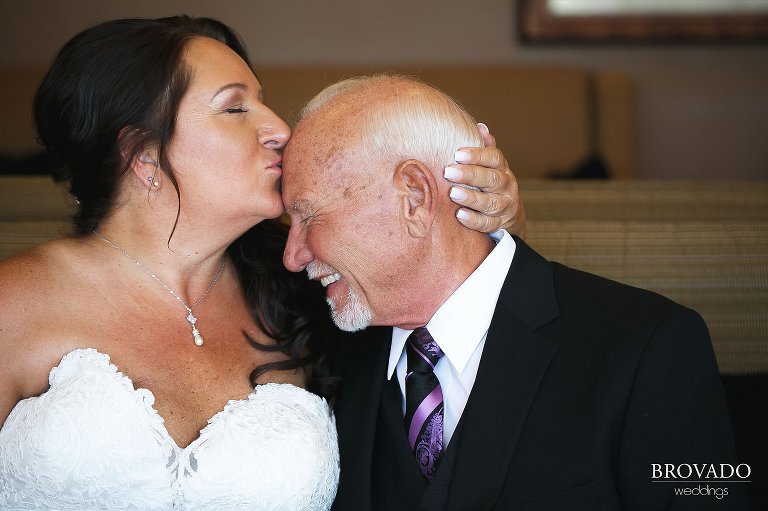 Sally kissing Daniel