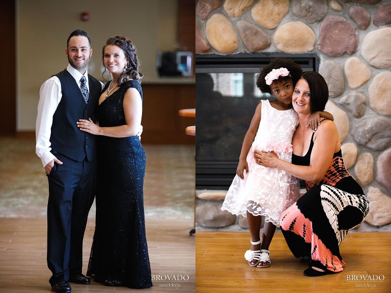 Posed family portraits