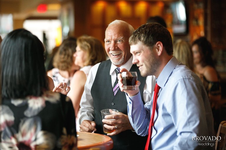 Daniel celebrating during cocktail hour