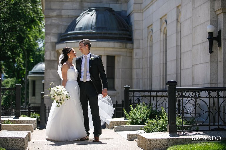 Glamorous wedding at the Basilica of St. Mary's