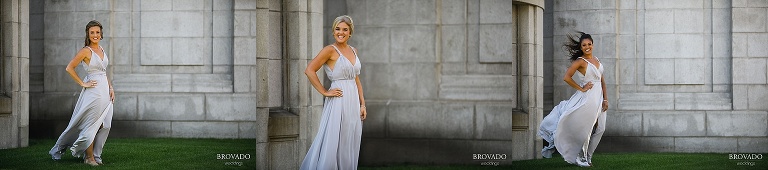Individual bridesmaid poses