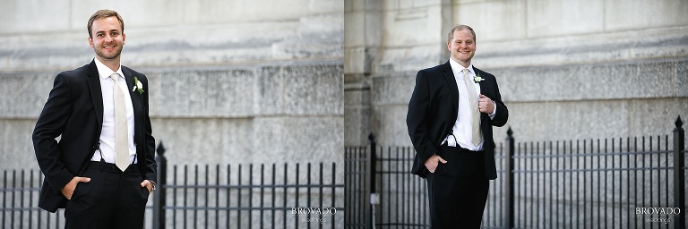 Smiling groomsmen