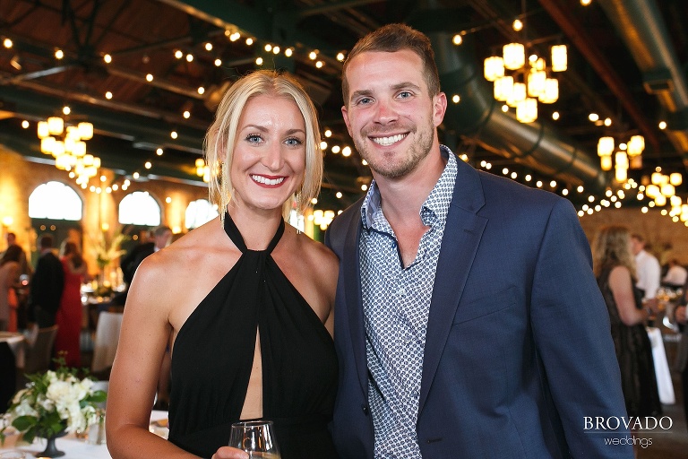 Couple at wedding reception