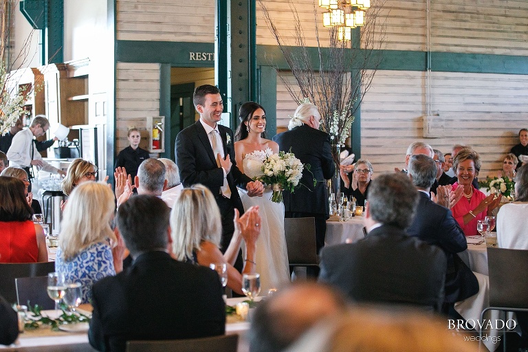 Laura and Michael's grand entrance