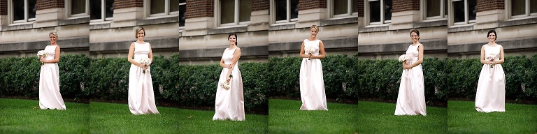 Individual bridesmaid poses