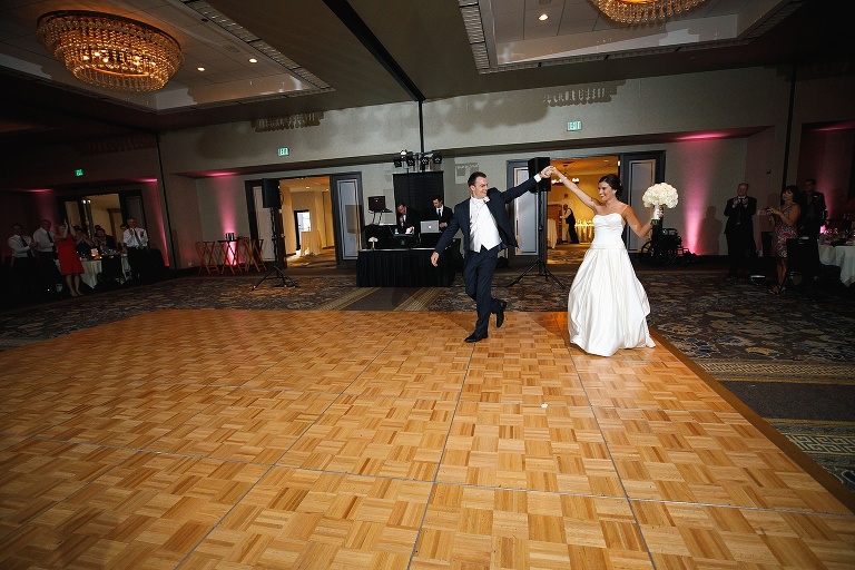 Bride and groom during grand entrance