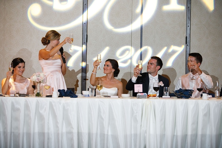 Maid of honor giving a toast
