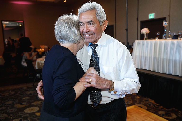 Couple dancing at wedding reception