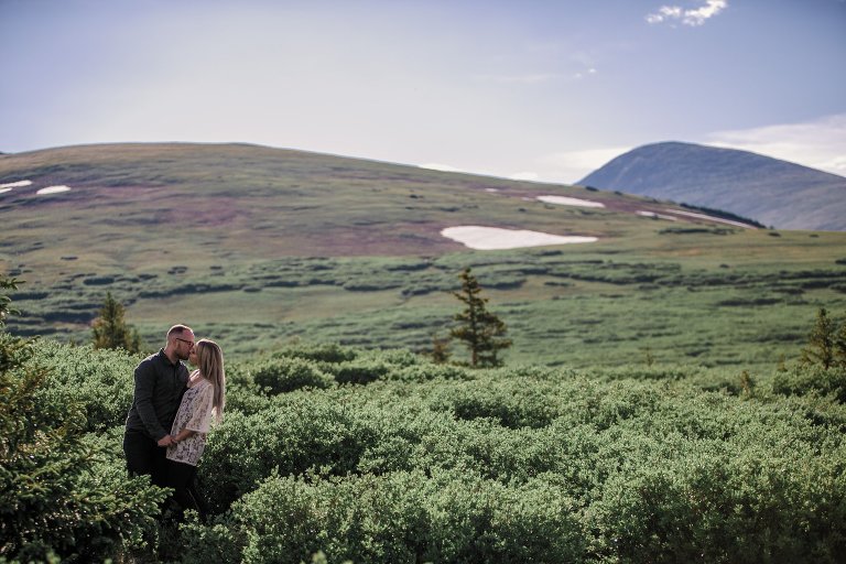 Engagement in Colorado mountainside