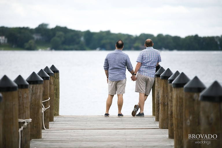 Zach and Tom's lakeside engagement