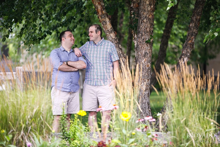 Zach leaning on fiance Tom