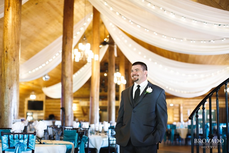 Groom Kevin posing at Glenhaven event center