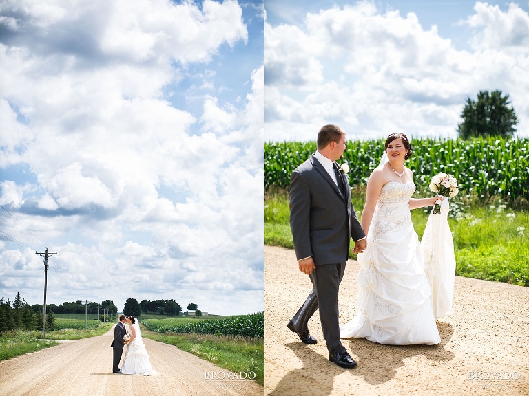 Elizabeth and Kevin walking down country road