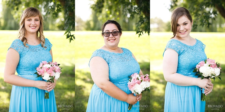Sassy individual bridesmaid poses