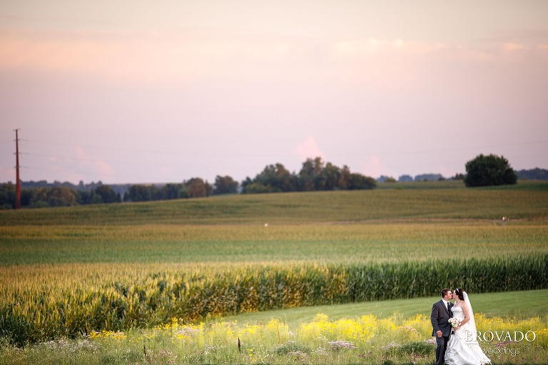 Nighttime countryside wedding in Farmington, Minnesota