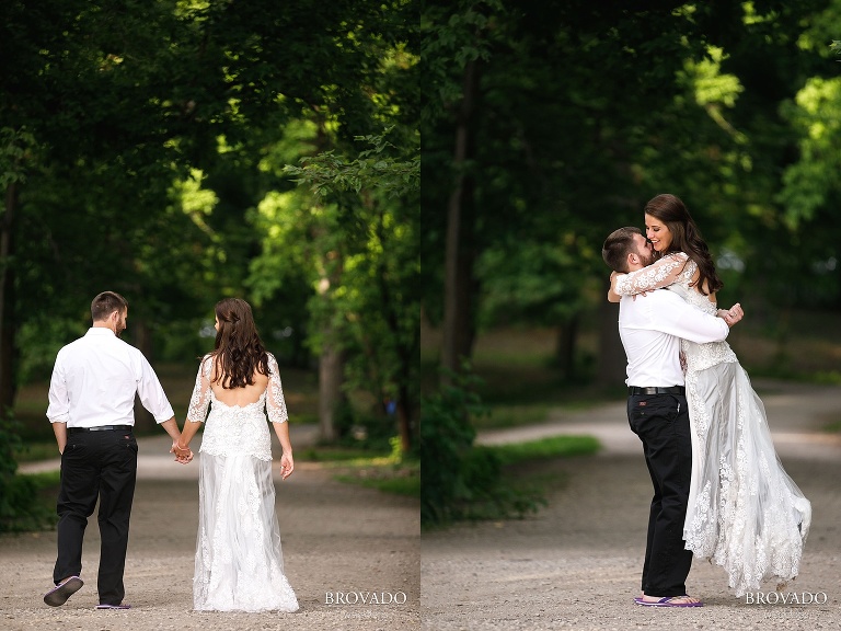 Wedding dress before trash the dress