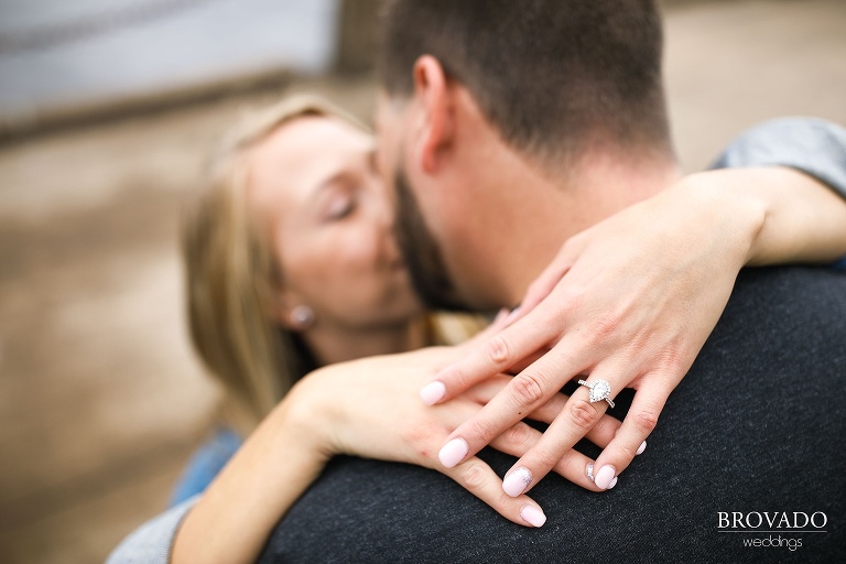 Closeup of Natalie's engagement ring