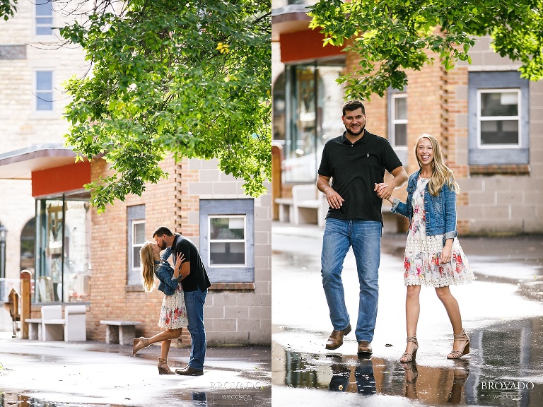 Downtown stillwater engagement session