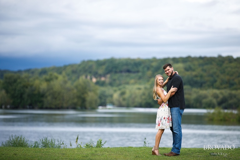 Summer engagement session on the saint croix river