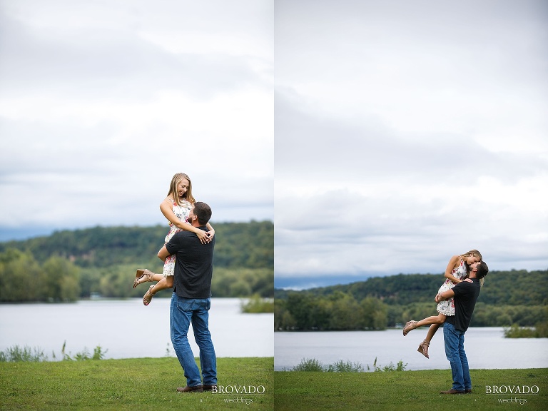 Josh holding Natalie 