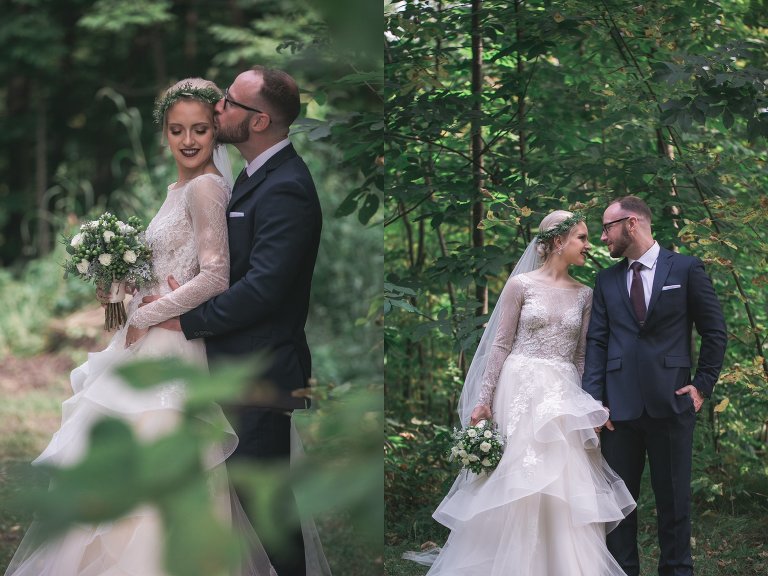 Moody wedding portraits