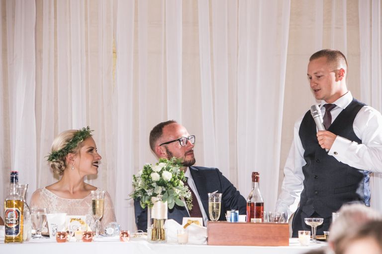 Best man giving a speech