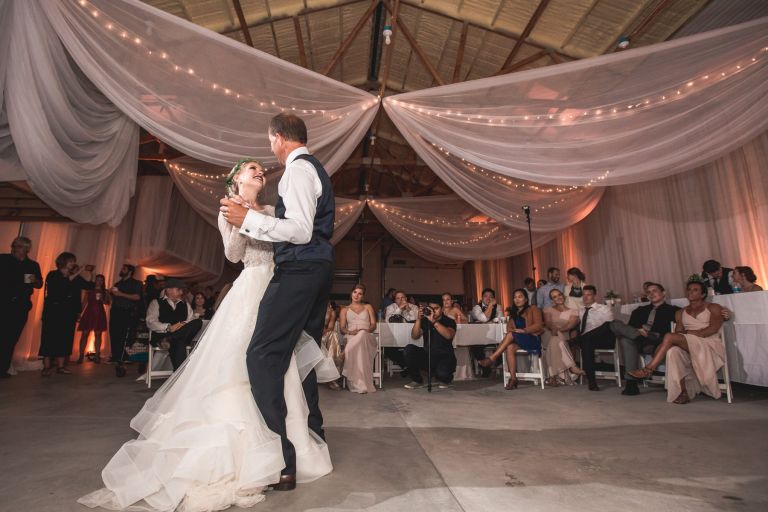Coty dancing with her father