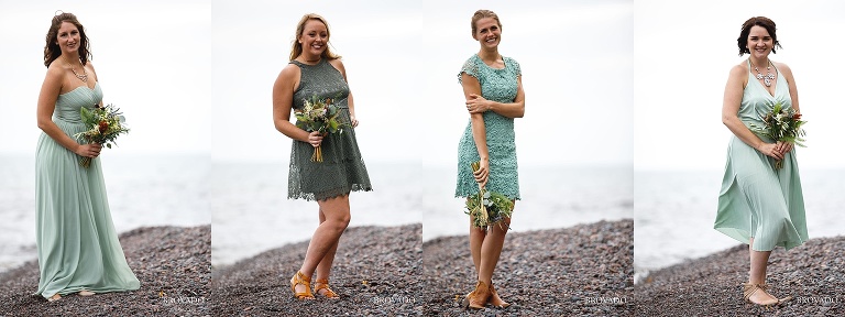Individual portraits of bridesmaids