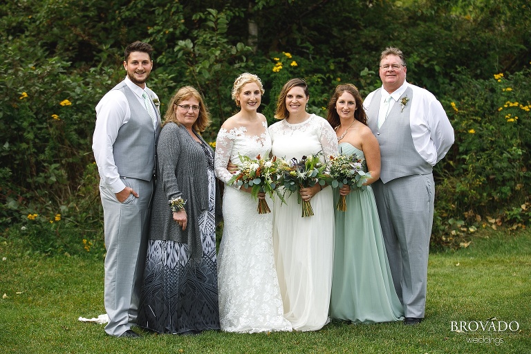 Nina and Karen with their family