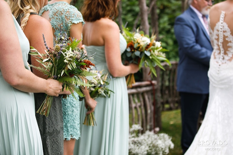 Detail of bridesmaids' bouquet