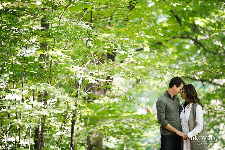 Hannah and Jason in matching green sweaters