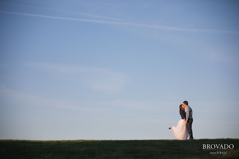 Hannah wearing white skirt during engagement shoot