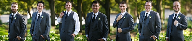 Closeup of Zach's wedding party