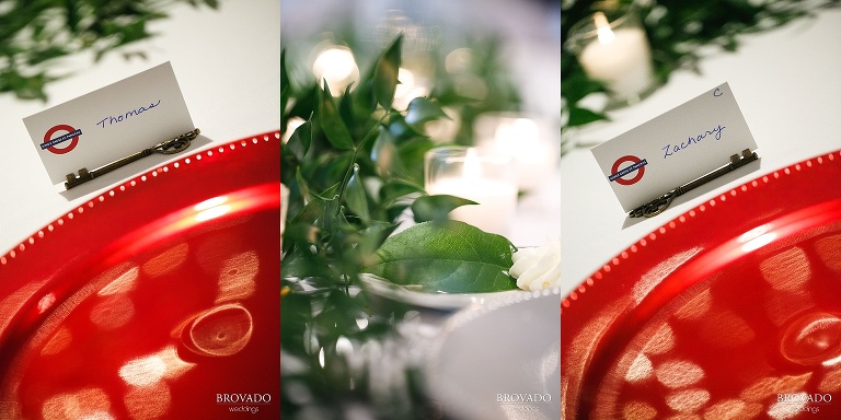 Grooms kings cross harry potter wedding placecards