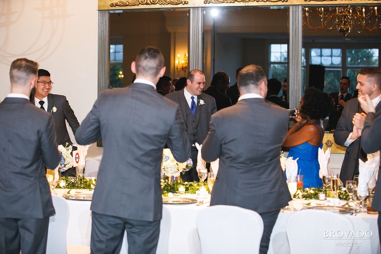 Zach at wedding reception