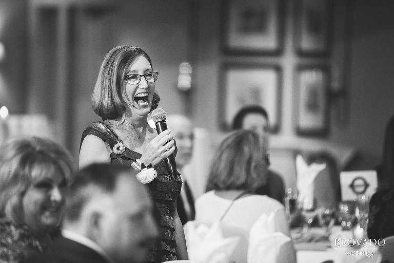 Mother of the groom giving a speech
