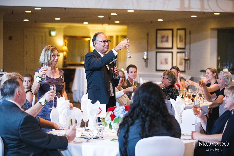 Parents of the groom giving a speech