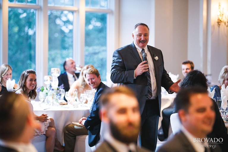 Father of the groom giving a speech