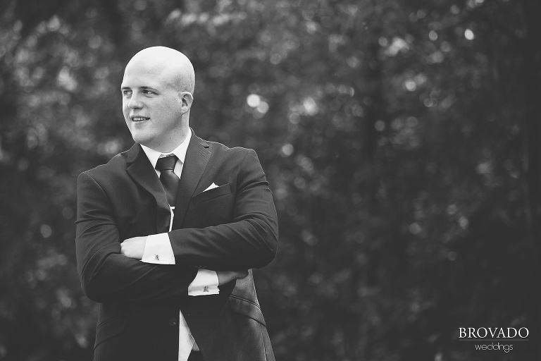 Black and white portrait of Derek