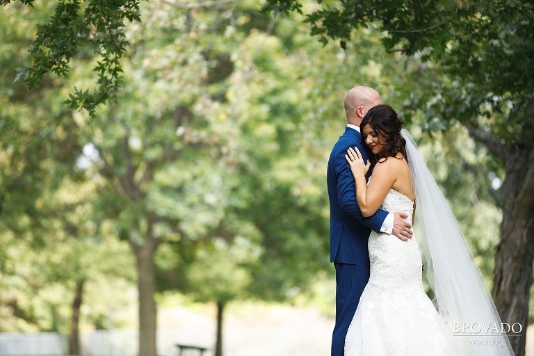 Brenna and Derek embracing