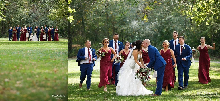 Brenna and Derek's summer wedding party