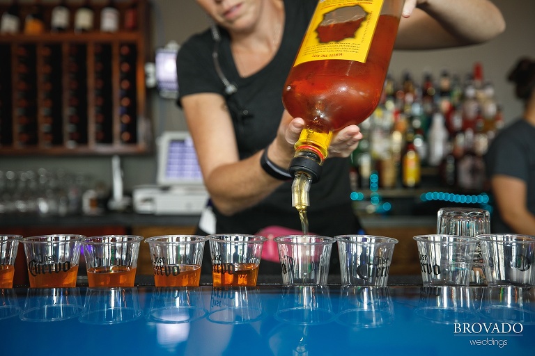 Fireball shots at a local bar