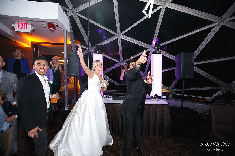 Ajit flinging the garter