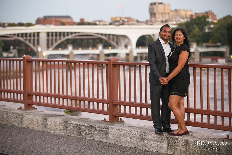Roshni and Dharmik's Anniversary at the Stone Arch Bridge in Minneapolis